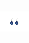 St Louis Blues Womens Glitter Dangle Earrings - Blue