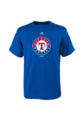 Texas Rangers Youth Blue Youth Primary Logo T-Shirt
