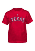 Texas Rangers Boys Red Wordmark T-Shirt