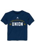 Philadelphia Union Boys Navy Blue Wordmark T-Shirt
