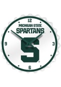 Michigan State Spartans Block Bottle Cap Wall Clock