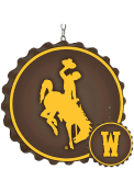 Wyoming Cowboys Bottle Cap Dangler Sign