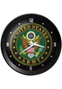 Army Ribbed Frame Wall Clock
