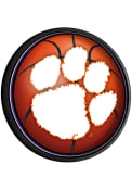 Clemson Tigers Basketball Round Slimline Lighted Sign