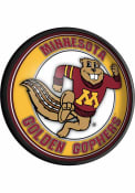 Minnesota Golden Gophers Mascot Round Slimline Lighted Sign