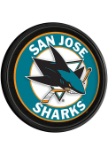 San Jose Sharks Round Slimline Lighted Sign