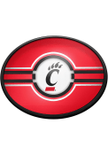 Red Cincinnati Bearcats Oval Slimline Lighted Sign