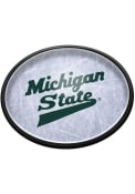 Michigan State Spartans Hockey Oval Slimline Lighted Sign