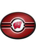 Wisconsin Badgers Oval Slimline Lighted Sign
