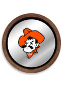 Oklahoma State Cowboys Mascot Faux Barrel Top Mirrored Sign
