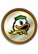 Oregon Ducks Mascot Faux Barrel Top Mirrored Sign