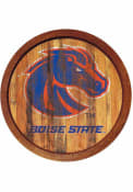 Boise State Broncos Weathered Faux Barrel Top Sign