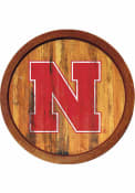 Nebraska Cornhuskers Weathered Faux Barrel Top Sign