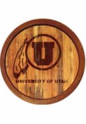 Utah Utes Branded Faux Barrel Top Sign