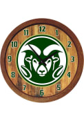 Colorado State Rams Faux Barrel Top Wall Clock