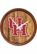 Houston Cougars Faux Barrel Top Wall Clock