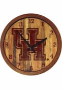 Houston Cougars Branded Faux Barrel Top Wall Clock