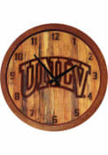 UNLV Runnin Rebels Branded Faux Barrel Top Wall Clock