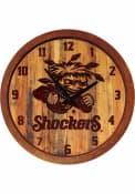 Wichita State Shockers Branded Faux Barrel Top Wall Clock