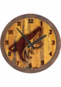 Arizona Coyotes Branded Faux Barrel Top Wall Clock
