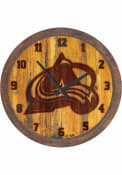 Colorado Avalanche Branded Faux Barrel Top Wall Clock