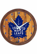 Toronto Maple Leafs Faux Barrel Top Wall Clock
