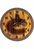 Vancouver Canucks Branded Faux Barrel Top Wall Clock