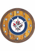 Winnipeg Jets Faux Barrel Top Wall Clock