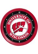 Wisconsin Badgers Ribbed Frame Wall Clock