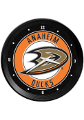 Anaheim Ducks Ribbed Frame Wall Clock