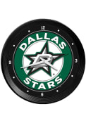 Dallas Stars Ribbed Frame Wall Clock