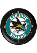 San Jose Sharks Ribbed Frame Wall Clock