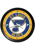 St Louis Blues Ribbed Frame Wall Clock