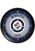 Winnipeg Jets Ribbed Frame Wall Clock