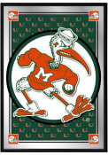 Miami Hurricanes Mascot Team Spirit Mirrored Wall Sign