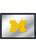Michigan Wolverines Framed Mirrored Wall Sign