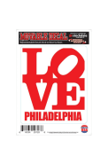 Philly Love Auto Decal - Red