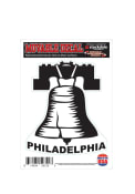 Philadelphia Liberty Bell 5x7 Auto Decal - Silver