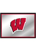 Wisconsin Badgers Framed Mirrored Wall Sign
