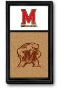 Maryland Terrapins Dual Logo Cork Noteboard Sign