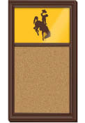 Wyoming Cowboys Cork Noteboard Sign