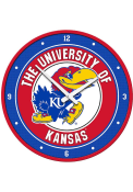 Kansas Jayhawks Modern Disc Wall Clock