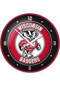 Wisconsin Badgers Modern Disc Wall Clock