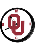 Oklahoma Sooners Retro Lighted Wall Clock