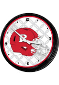 Rutgers Scarlet Knights Helmet Retro Lighted Wall Clock