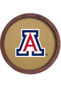 Arizona Wildcats Faux Barrel Framed Cork Board Sign