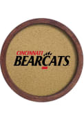 Red Cincinnati Bearcats Faux Barrel Framed Cork Board Sign