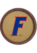 Florida Gators F Logo Faux Barrel Framed Cork Sign