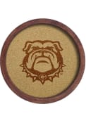 Georgia Bulldogs Mascot Faux Barrel Framed Cork Board Sign