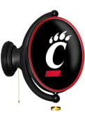 Black Cincinnati Bearcats Oval Rotating Lighted Sign